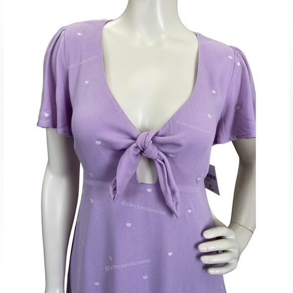 NWT • Lilac Front Tie Dress - Picture 3 of 14